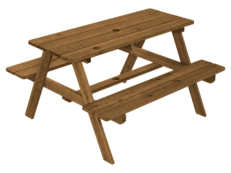 Picnic Bench (800 Children Light Brown)