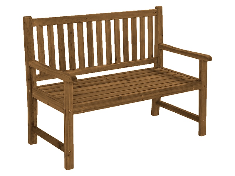 Wooden Bench (Dark Brown)