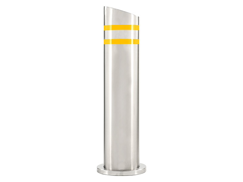 Mitre Top Steel Bollard (With Base Plate)