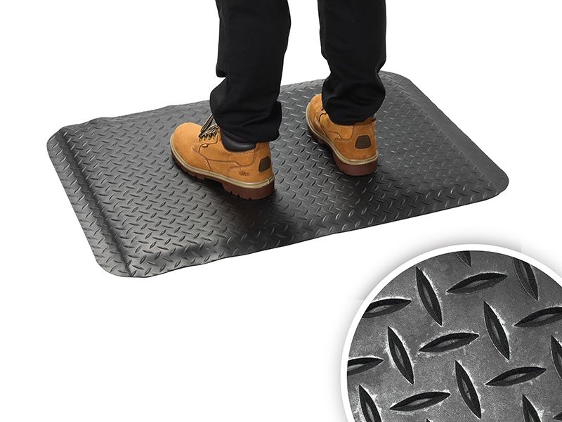 Chequered Fatigue Matting (1500 x 900, Black)