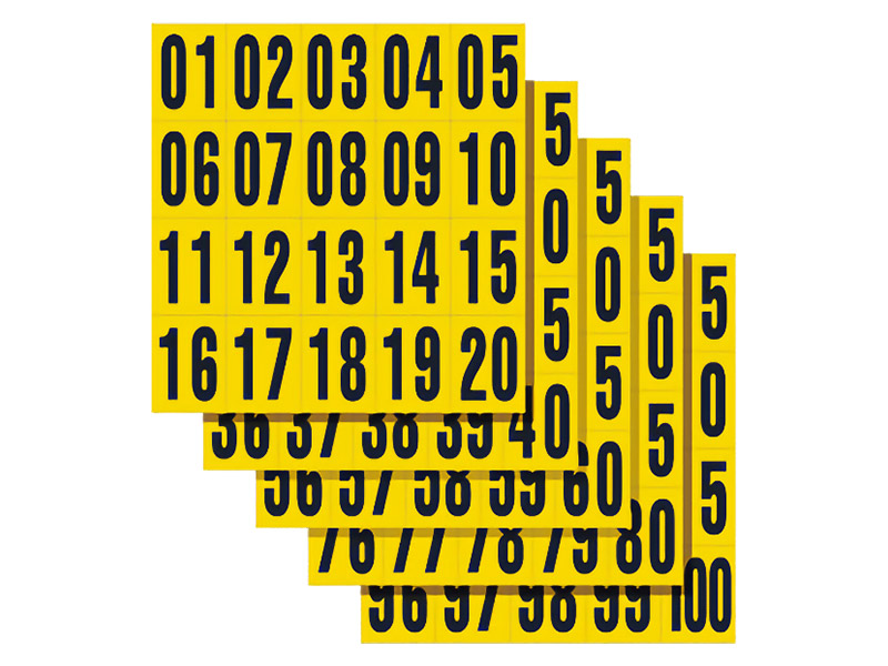 Consecutive Number Tiles (25 x 30)