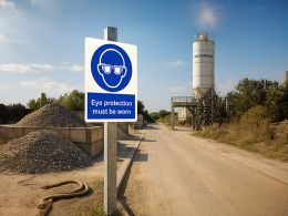 "Eye Protection" Mandatory Site Safety Sign