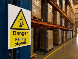 "Falling Objects" Warning Safety Sign