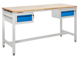 Long Workbench with Drawers