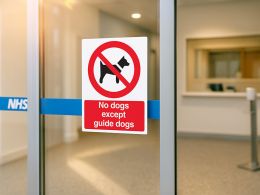 "No Dogs" Prohibition Sign