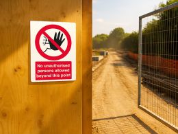 "No Unauthorised Persons" Prohibition Sign