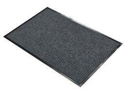 thumbnail image 2 of Ribbed Rubber Door Mat – Charcoal 3x5 Ft – Recycled Materials – Indoor/Outdoor, Non-Slip 2 of 5