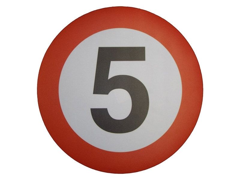 5 Mph Floor Symbol Marker