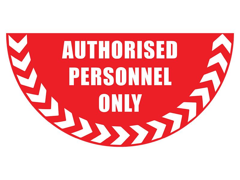 Authorised Personnel Floor Graphic Marker
