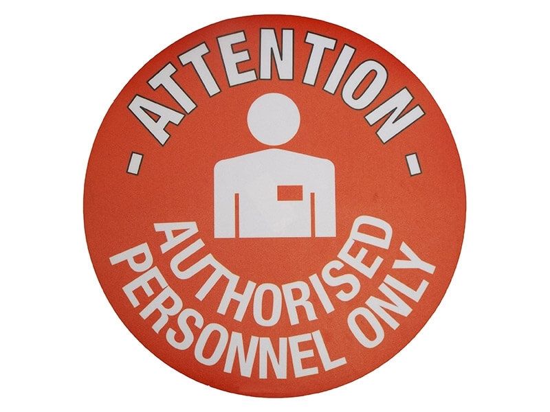 Authorised Personnel Only Floor Symbol Marker