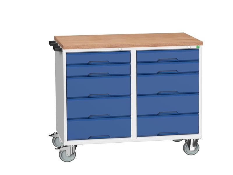 Workbench with Wheels and Drawers
