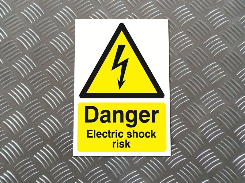 Danger electric shock risk Safety sign