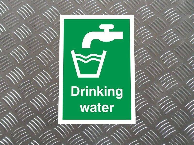 "Drinking Water" First Aid Sign