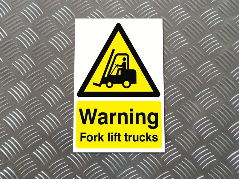"Fork Lift Trucks" Warning Safety Sign