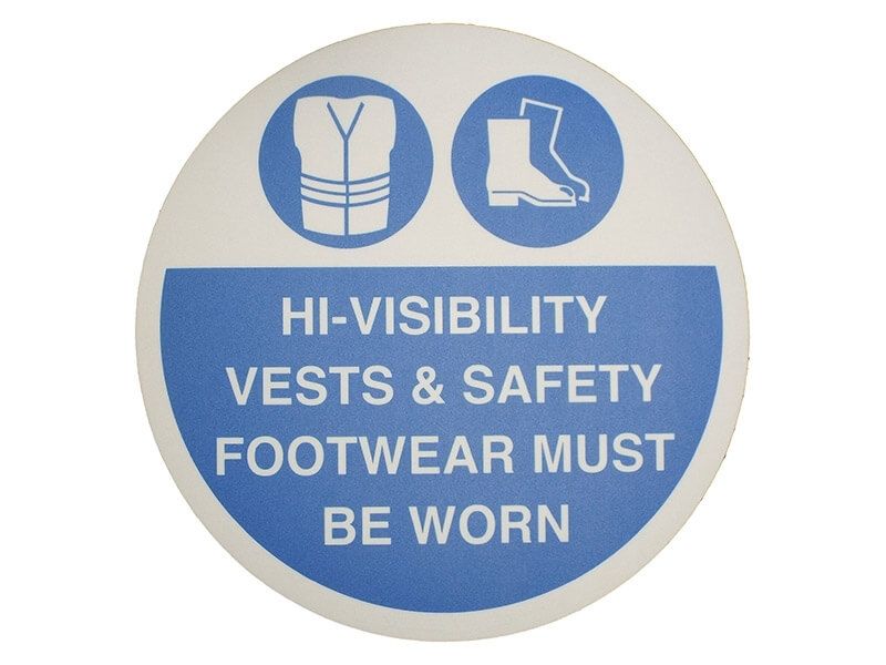High Vis Vests & Safety Footwear Floor Symbol Marker