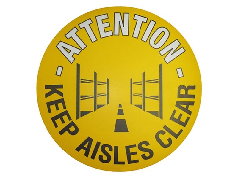 Keep Aisles Clear Floor Symbol Marker