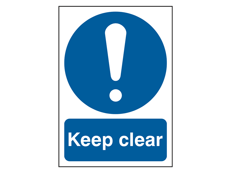 "Keep Clear" Mandatory Site Safety Sign Free Delivery