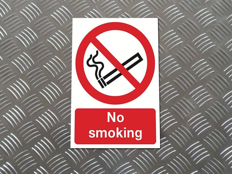 "No Smoking" Prohibition Sign