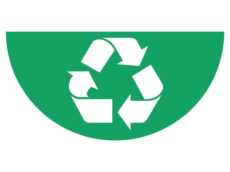 Recycling Symbol Floor Graphic Marker
