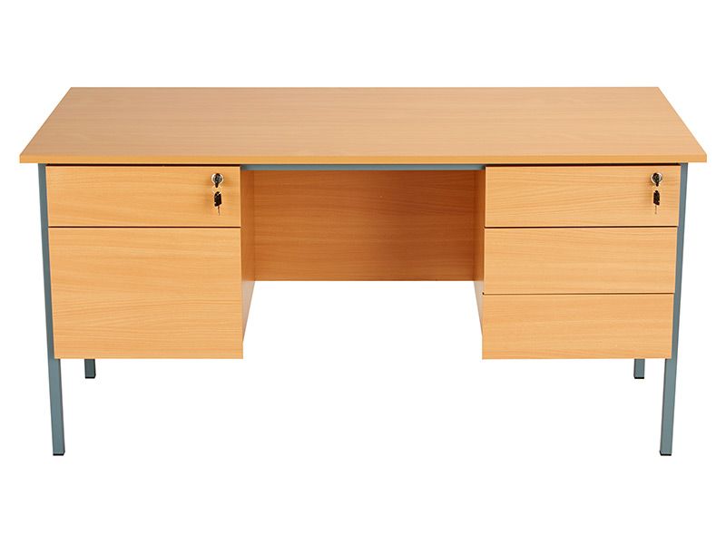 Twin Pedestal Desk | Free Next Day Delivery