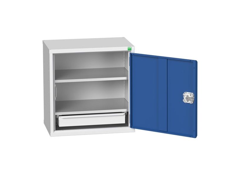 Wall Mounted Workshop Tool Cabinet with 2 Shelves, 1 Drawer