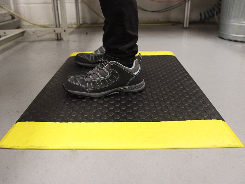  exproyzk Industrial Anti-Fatigue Mat 20mm Thick, Durable Vinyl  Sponge Comfort Mat, Non Slip Waterproof Floor Mats for Warehouses,  Factories, Garages (Color : Black Yellow, Size : 100x100cm) : Industrial &  Scientific