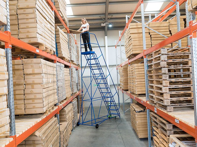 Warehouse Step Ladders Made in Britain Free Delivery