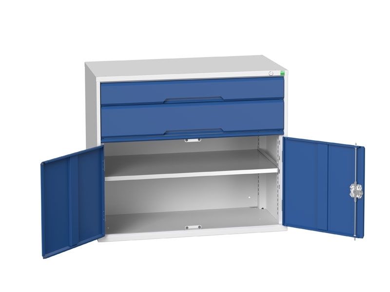 Workshop Cabinet 1050mm Wide with Cupboard, 3 Drawers