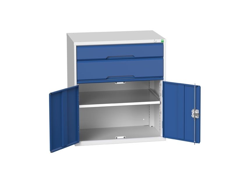 Workshop Cabinet 800mm Wide with Cupboard, 3 Drawers