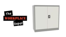 Storage Cabinet with Plastic Bins