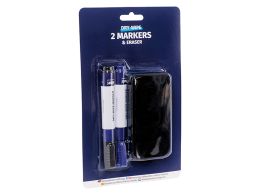2 Whiteboard Markers & Eraser