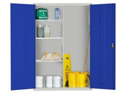Janitors Cleaning Cupboard