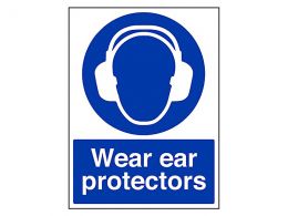 "Ear Protection" Mandatory Site Safety Sign