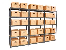 Archive Shelving System - 5 Shelves, 1800 × 2700 × 400mm - 175kg UDL Per Shelf