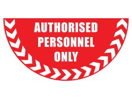Authorised Personnel Floor Graphic Marker