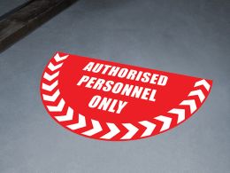 Authorised Personnel Floor Graphic Marker