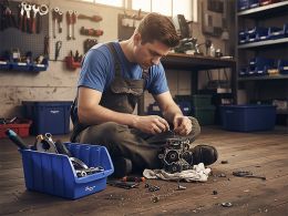 Blue Plastic Storage Bins