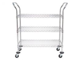 Chrome Wire Mesh Trolley