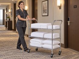 Chrome Wire Mesh Trolley
