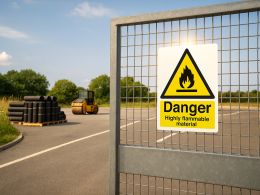 "Danger Highly Flammable" Warning Safety Sign