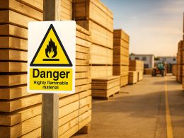 "Danger Highly Flammable" Warning Safety Sign