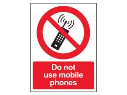 "Do Not Use Mobile Phones" Prohibition Sign