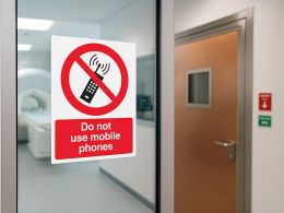 "Do Not Use Mobile Phones" Prohibition Sign