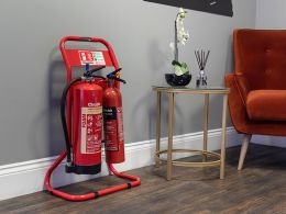 Double Fire Extinguisher Stand