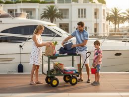 Double Tier Turntable Trolley