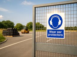 "Ear Protection" Mandatory Site Safety Sign
