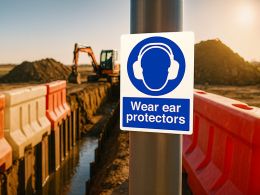 "Ear Protection" Mandatory Site Safety Sign