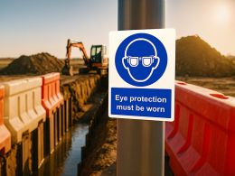 "Eye Protection" Mandatory Site Safety Sign