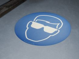 Eye Protection Floor Symbol Marker