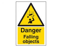 "Falling Objects" Warning Safety Sign